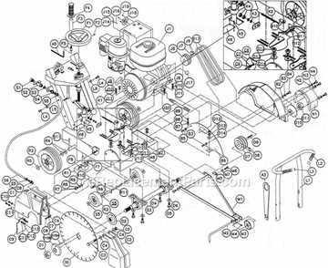Page A Diagram and Parts List for MK-1613H  MK Diamond Concrete Saw
